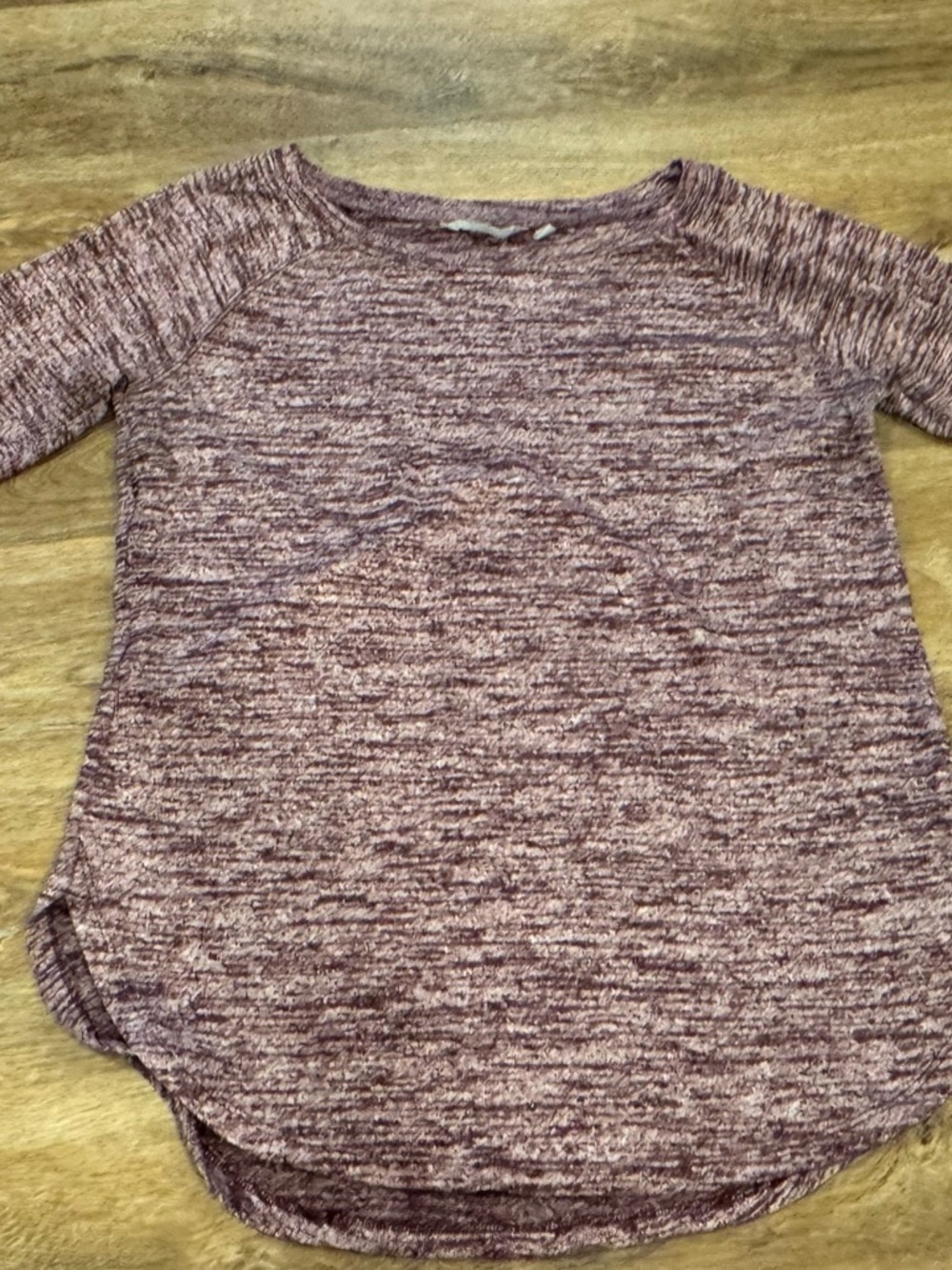 Athleta Mauve Space-Dye Long Sleeve Top